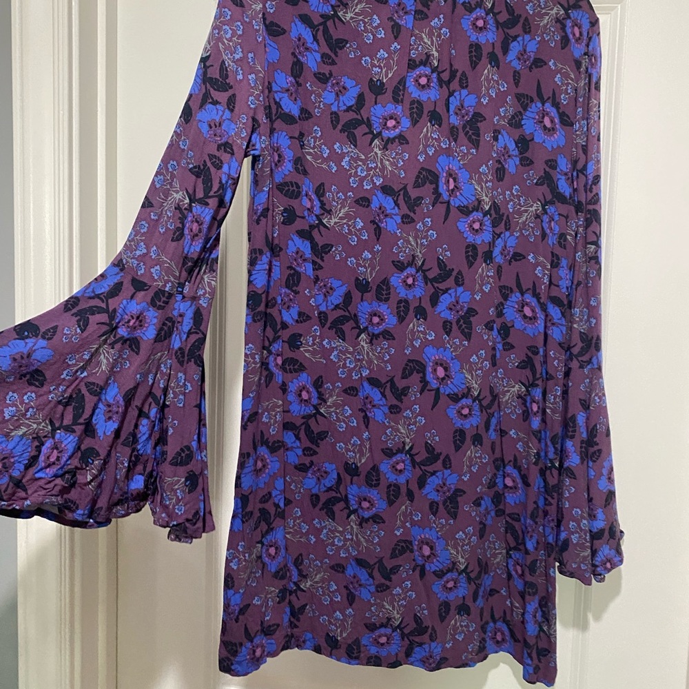 Free People mini dress, flowy sleeves